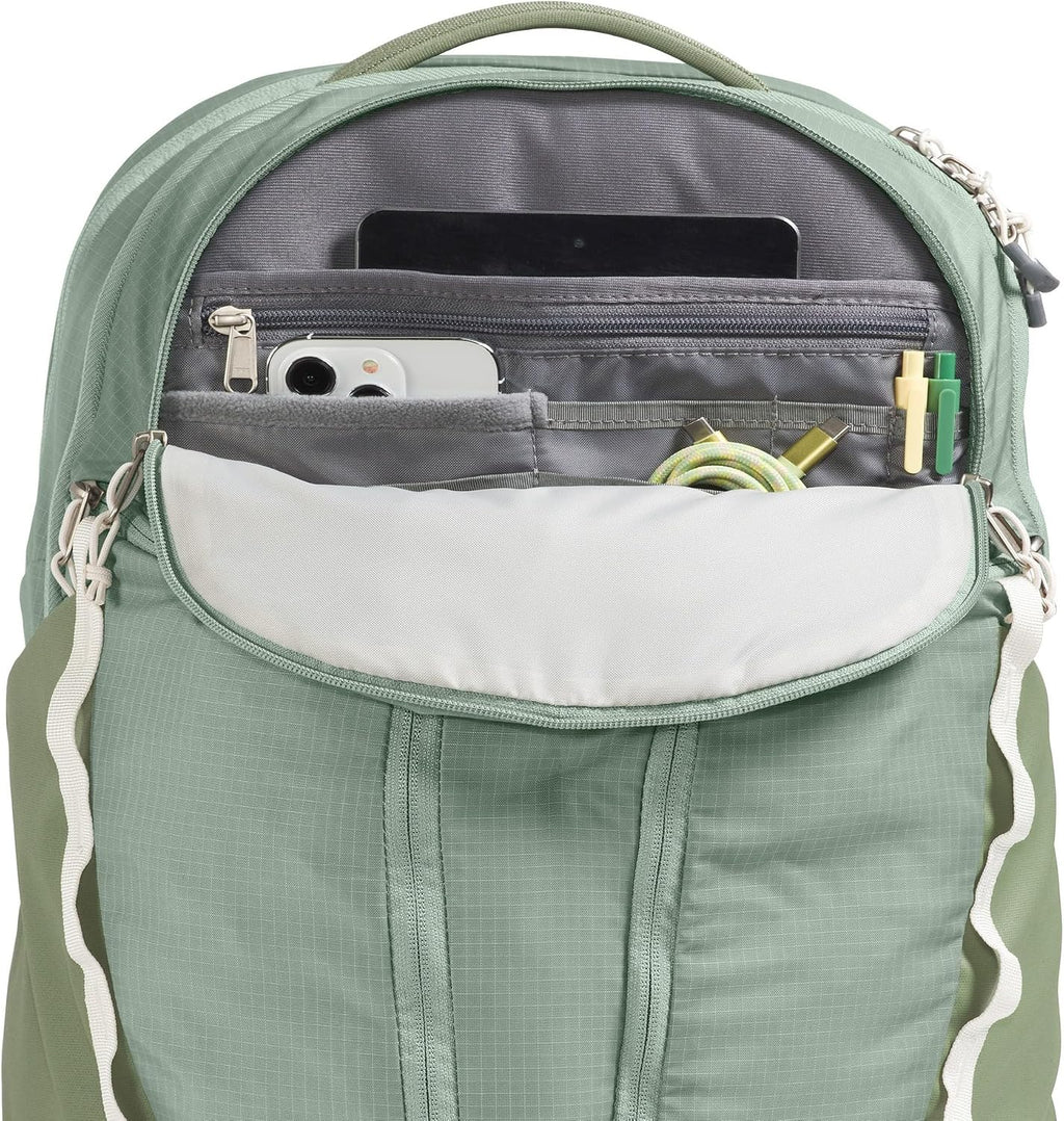 The North Face Women's Surge Commuter Laptop Backpack - Everyday Travel Bag, Laptop Sleeve, Water-Repellent, Slate Moss/Bark Mist, One Size
