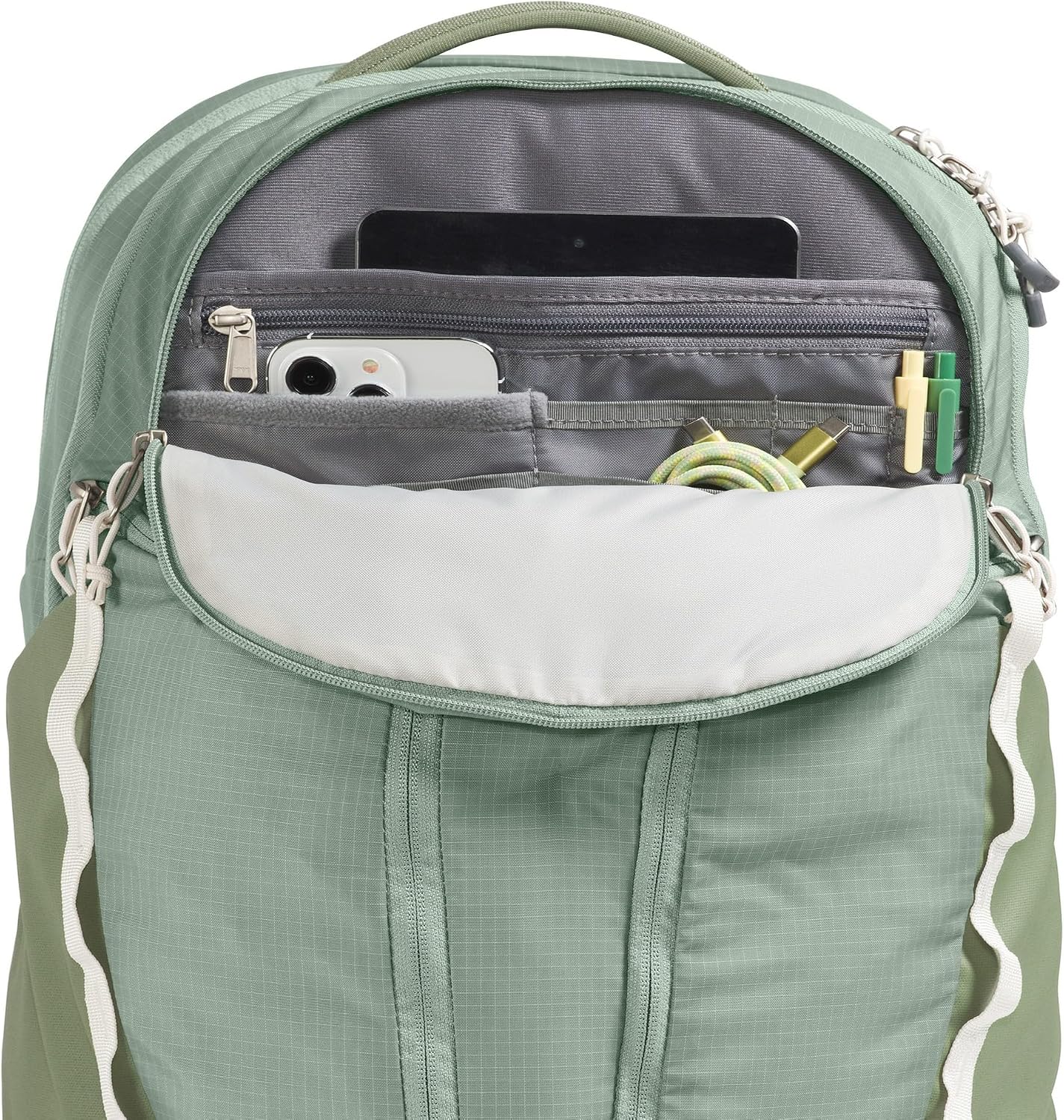The North Face Women's Surge Commuter Laptop Backpack - Everyday Travel Bag, Laptop Sleeve, Water-Repellent, Slate Moss/Bark Mist, One Size