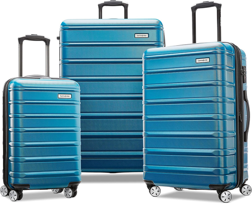 Samsonite Omni 2 Hardside Expandable Luggage with Spinner Wheels, 3PC (CO/MED/LG), CARIBBEAN BLUE