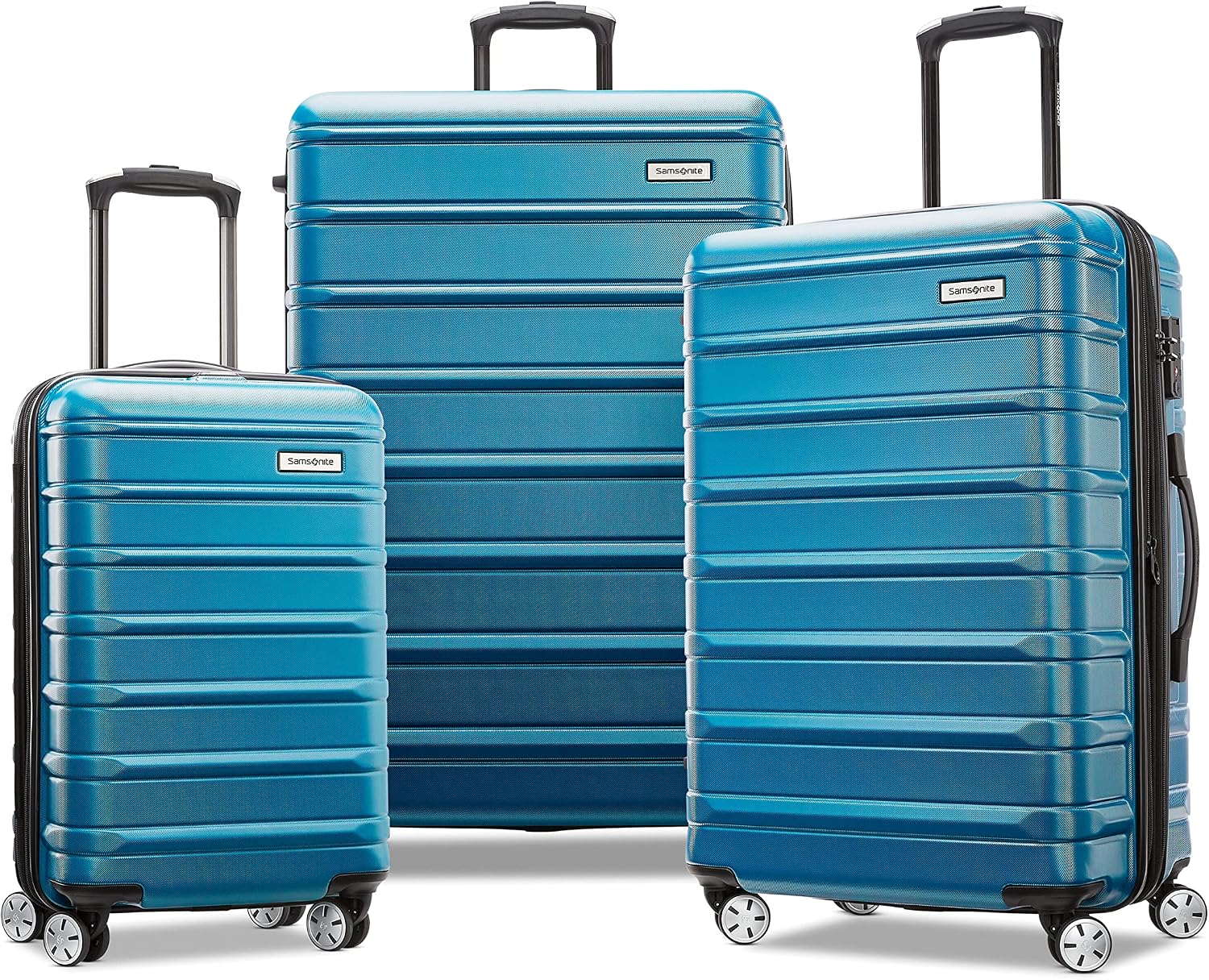 Samsonite Omni 2 Hardside Expandable Luggage with Spinner Wheels, 3PC (CO/MED/LG), CARIBBEAN BLUE