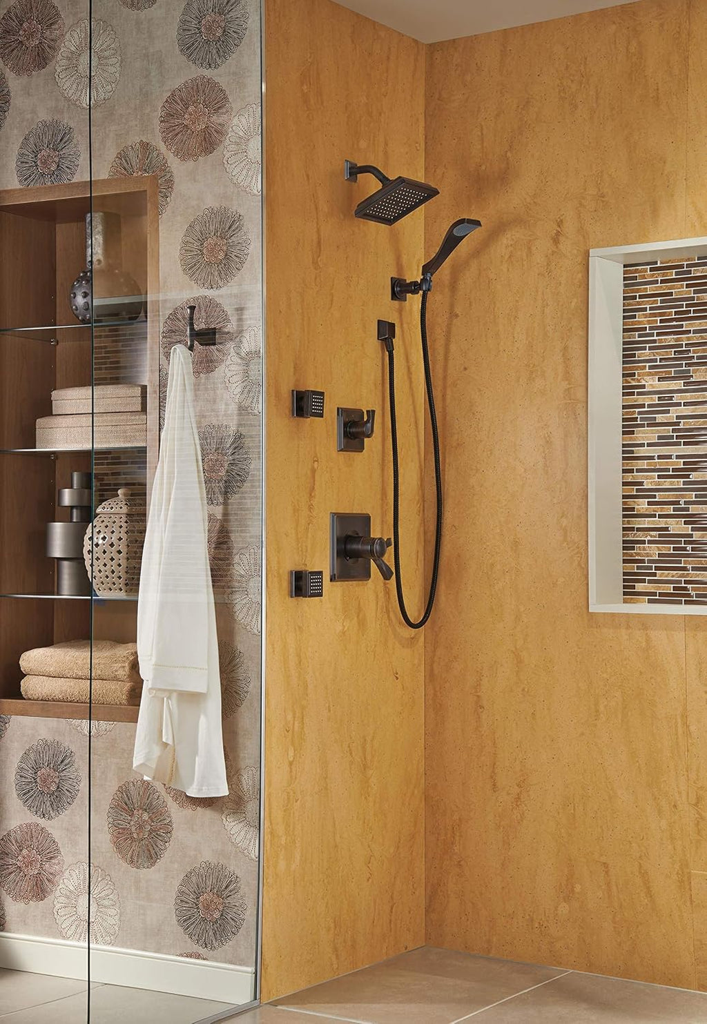 Delta Faucet Dryden 17 Series Dual-Function Shower Trim Kit with Single-Spray Touch-Clean Shower Head, Venetian Bronze, 2.0 GPM Water Flow, T17251-RB-WE (Valve Not Included)