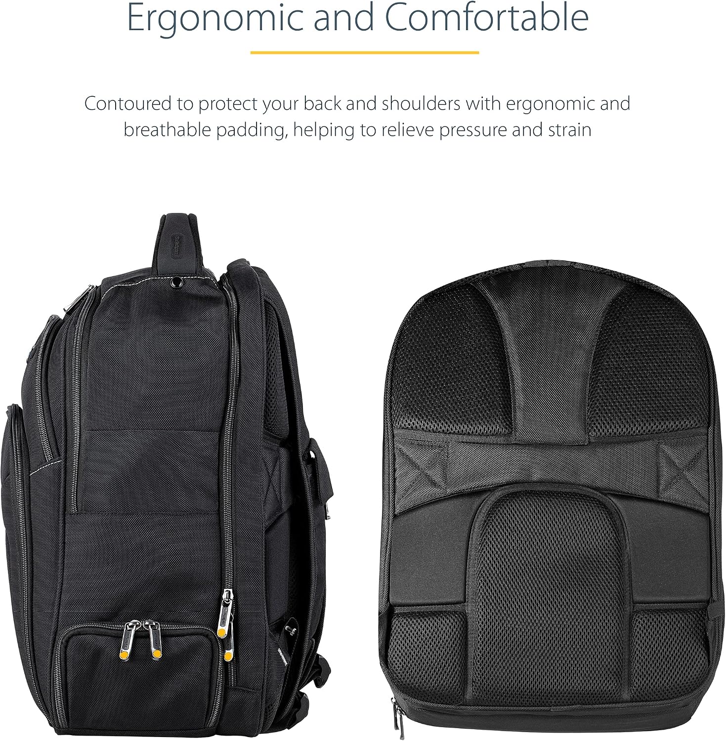 StarTech.com 17.3' Laptop Backpack with Removable Accessory Case - Professional IT Tech Backpack for Work/Travel/Commute - Durable Ergonomic Computer Bag - Nylon - Notebook/Tablet Pockets (NTBKBAG173)