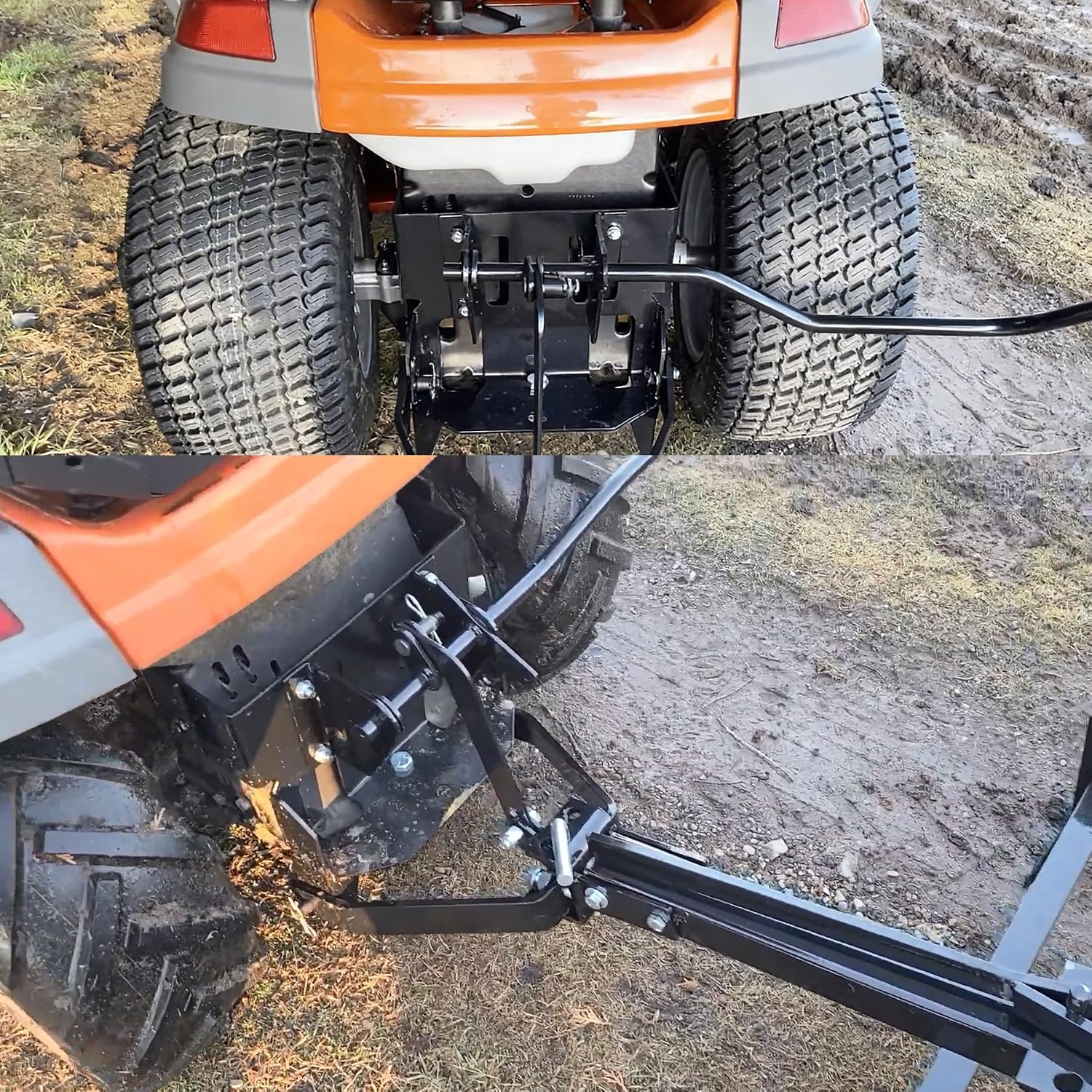 Garden Tractor Sleeve Hitch,Garden Tractor Sleeve of the Lawn Mower Tractor is Attached to the Accessory and then Installed on the Frame, Compatible with Husqvarna 585607901/ Craftsman T200 and T300