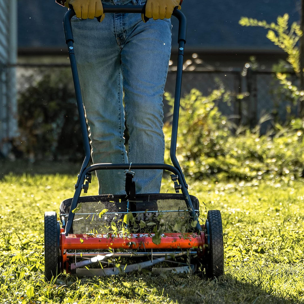 Craftsman 1816-16CR 16-Inch 5-Blade Push Reel Lawn Mower with Grass Catcher, Red