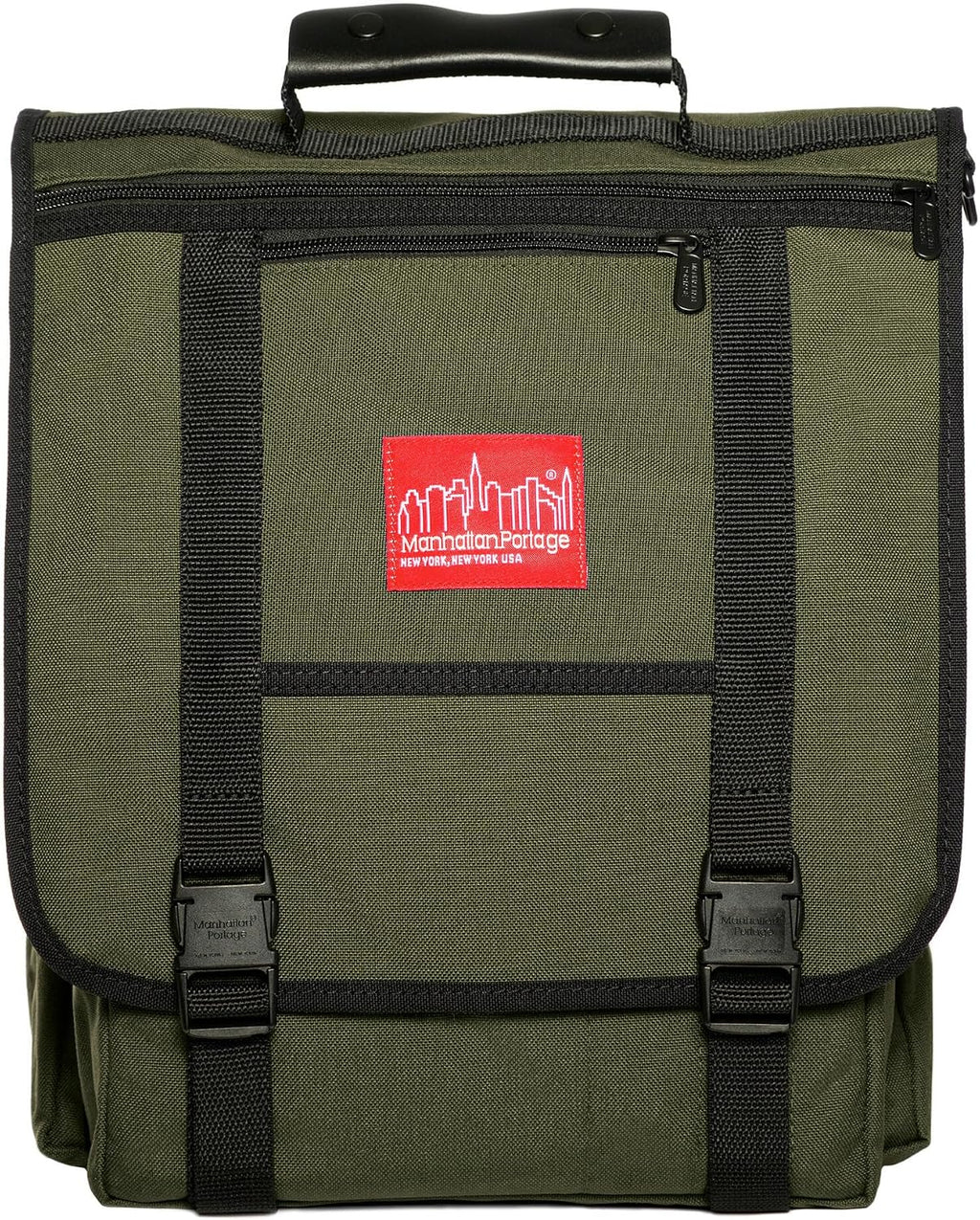 Manhattan Portage Commuter Laptop Bag Stylish Messenger Bag for Men & Women Durable Cordura Fits Up to 17' Laptop Ideal for Work College Travel (Olive)
