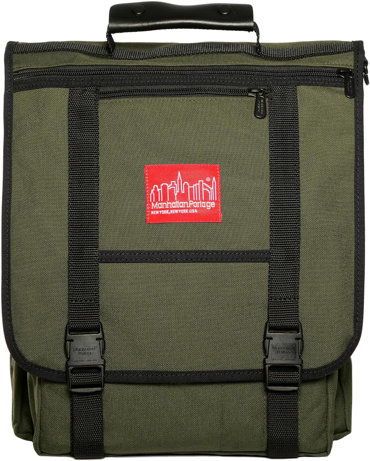 Manhattan Portage Commuter Laptop Bag Stylish Messenger Bag for Men & Women Durable Cordura Fits Up to 17' Laptop Ideal for Work College Travel (Olive)
