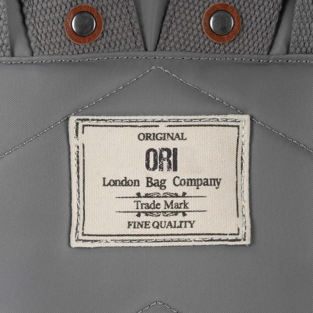 ORI LONDON Travel Backpack - Medium Nylon Rolltop Backpack for Men & Women for Laptop & Accessories - The Canfield, Stormy Gray