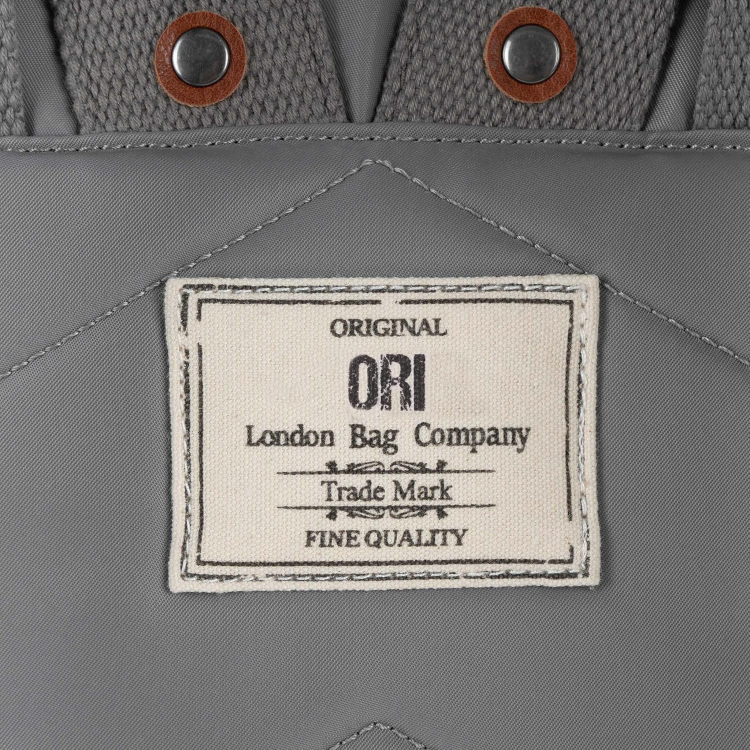 ORI LONDON Travel Backpack - Medium Nylon Rolltop Backpack for Men & Women for Laptop & Accessories - The Canfield, Stormy Gray