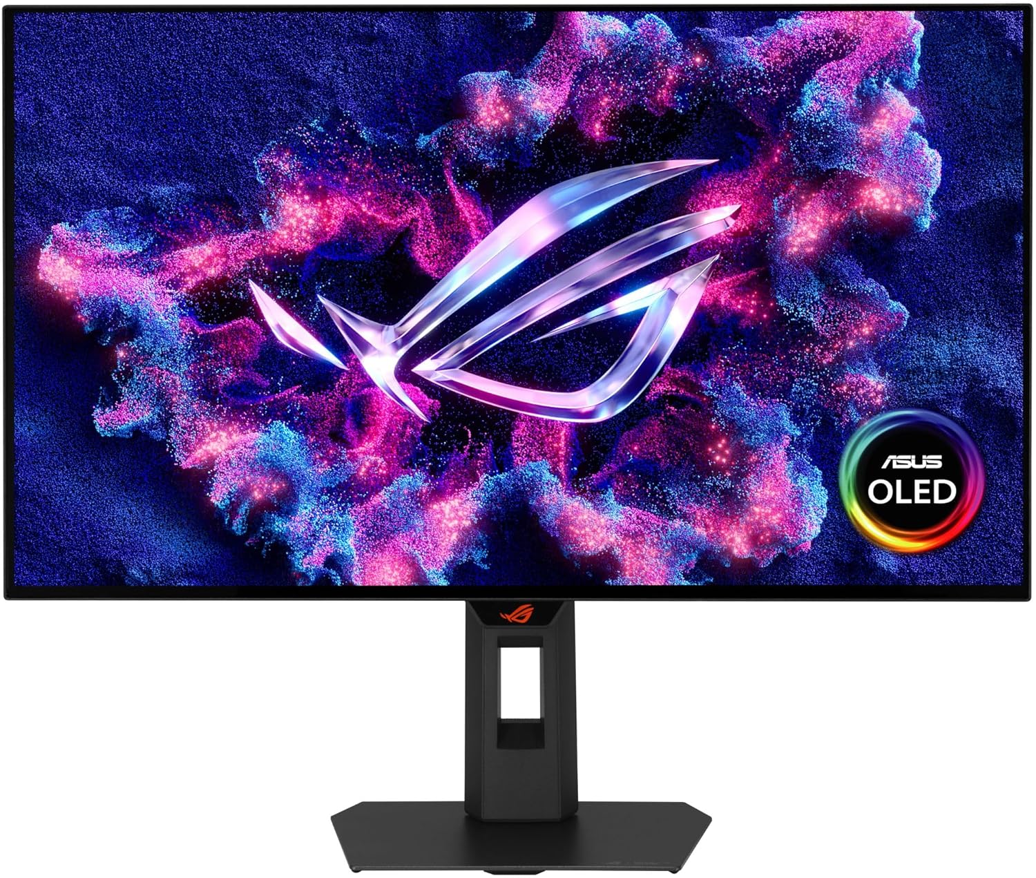ASUS Rog Strix 27' 1440P Gaming Monitor (XG27AQWMG), QHD, TrueBlack Glossy Tandem OLED, 280Hz, 0.03ms, Neo Proximity Sensor, DisplayHDR True Black 500, 99% DCI-P3, DisplayWidget, 3yr Warranty