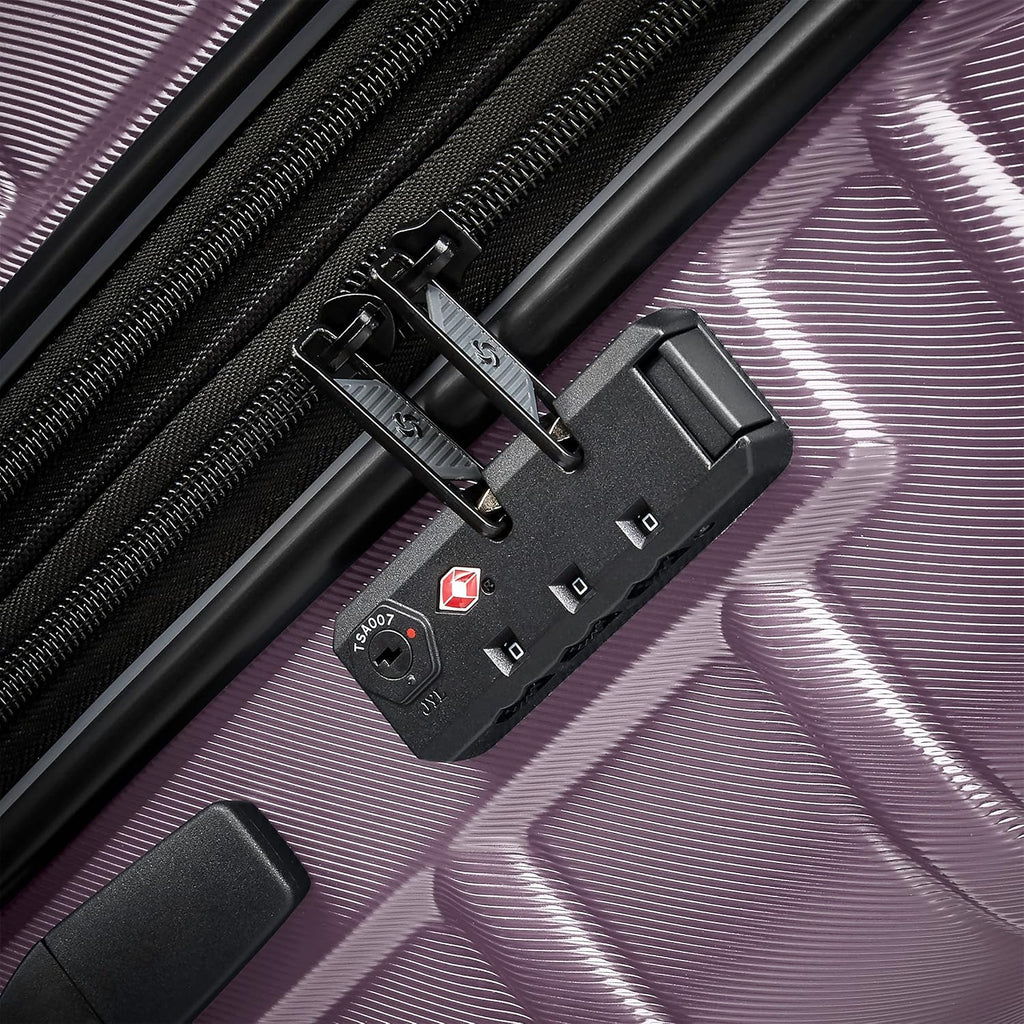 Samsonite Omni 2 Hardside 2 Piece Set - Includes Global Carry-On & Large Checked Suitcases - 360° Dual Spinner Wheels - Integrated TSA Lock & Expansion - Amazon Exclusive - ICY Lilac