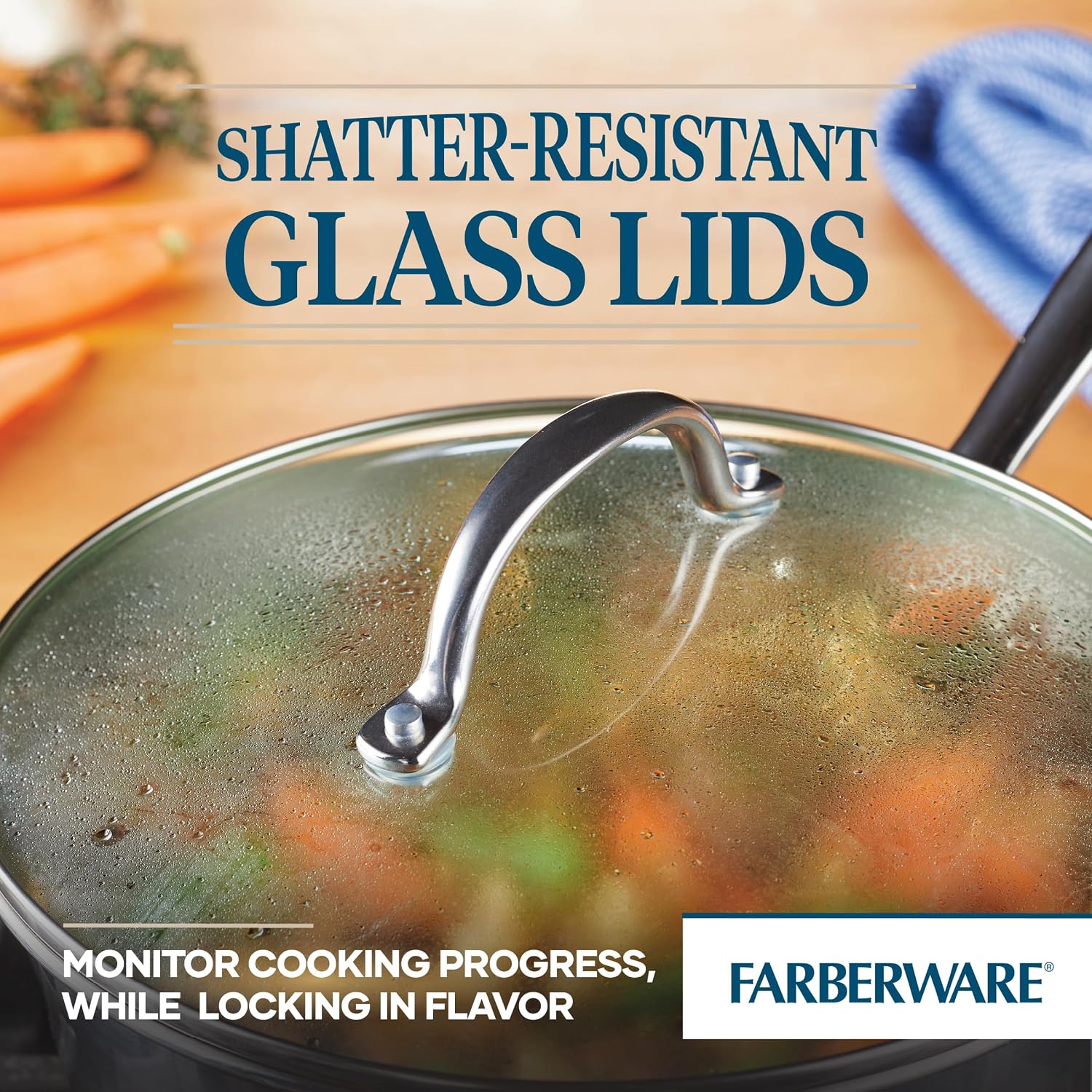 Farberware Millennium Stainless Steel Pots and Pans Set, 10-Piece Induction Cookware Set, Silver
