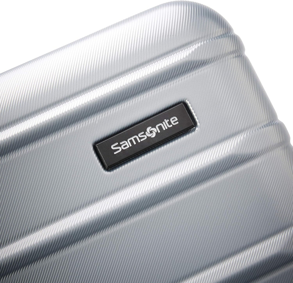 Samsonite Omni 2 28-Inch Large Checked Hardside Luggage with 360° Spinner Wheels - Scratch Resistant Hardshell - TSA Lock - Expandable Polycarbonate Shell for Lightweight Travel - Artic Silver