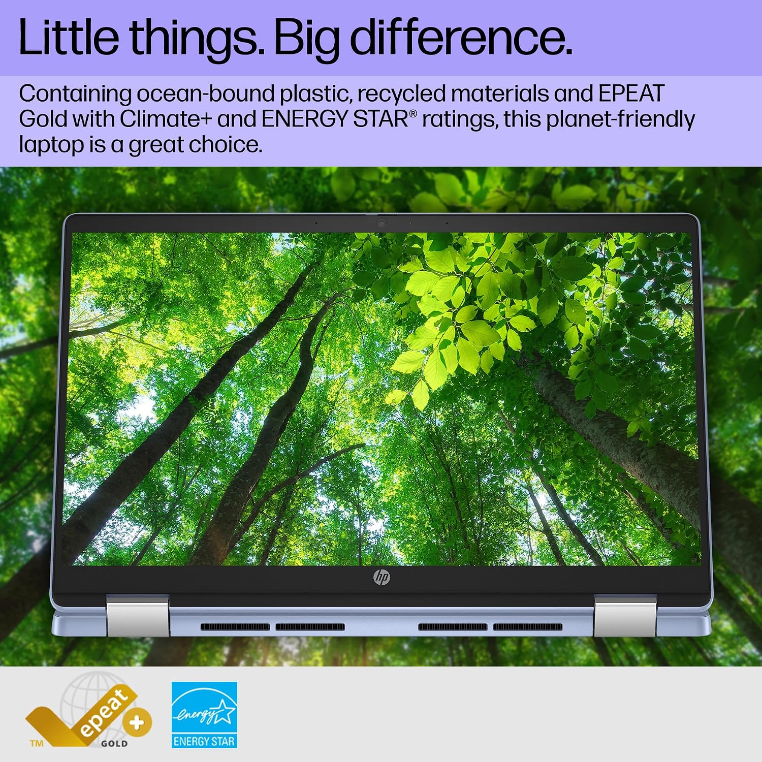 HP Chromebook x360 14 2-in-1 Touchscreen Laptop (14' HD, Intel N200, 4GB RAM, 192GB Storage (128GB SSD+64GB SD Card)) for Home, Students, HD Webcam, Wi-Fi 6, Long Battery Life, Chrome OS, Sky Blue