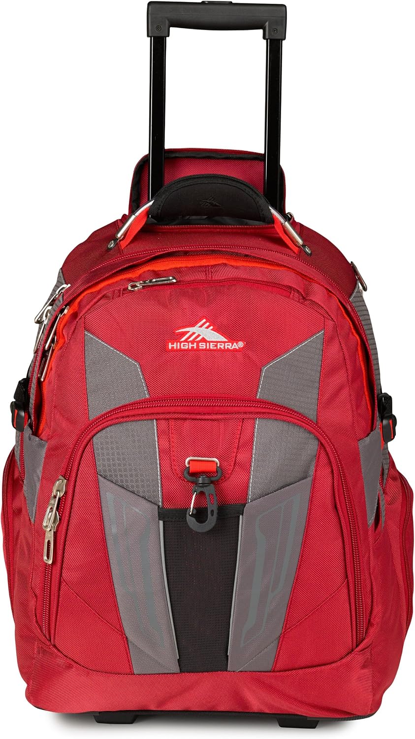 High Sierra XBT - Business Rolling Backpack, Carmine/Red Line/Black, One Size
