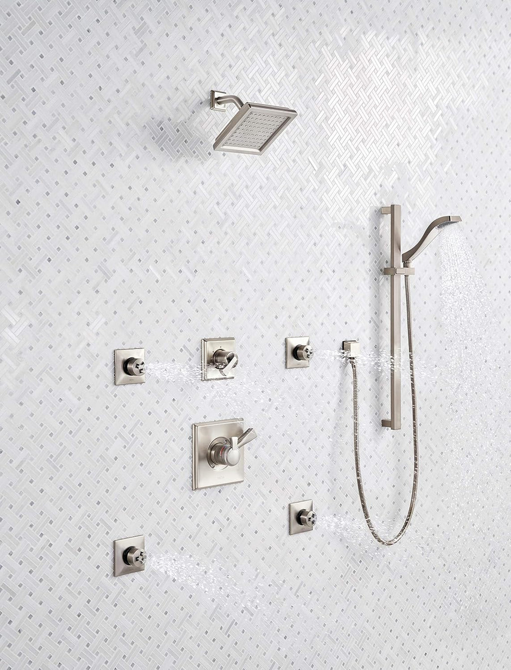 Delta Faucet Dryden 17 Series Dual-Function Shower Trim Kit with Single-Spray Touch-Clean Shower Head, Stainless, 2.0 GPM Water Flow, T17251-SS-WE (Valve Not Included)
