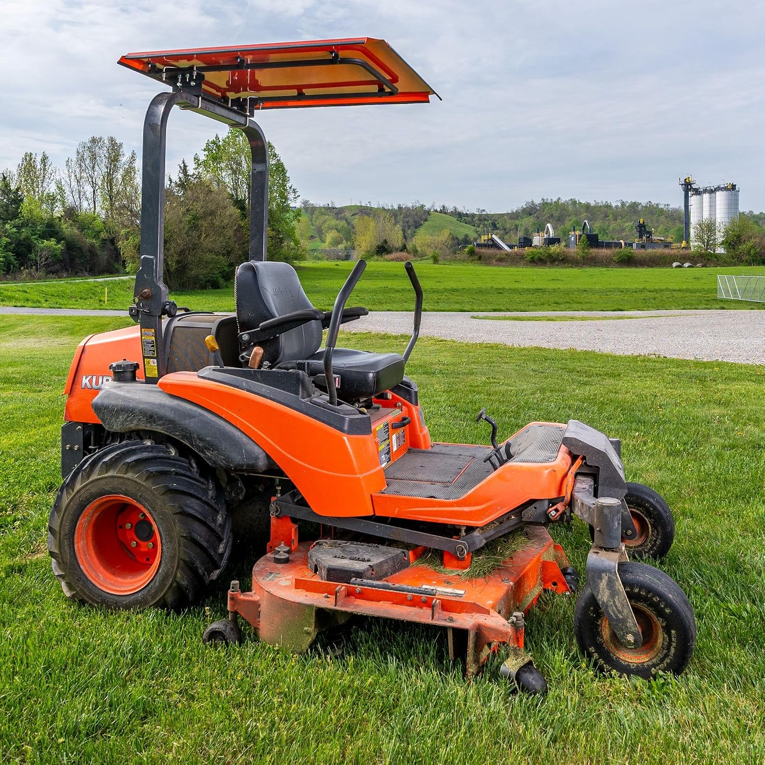 Universal Zero Turn Mower Canopy | ROPS 1.5'-3' | Robust Steel | Orange | Easy Install