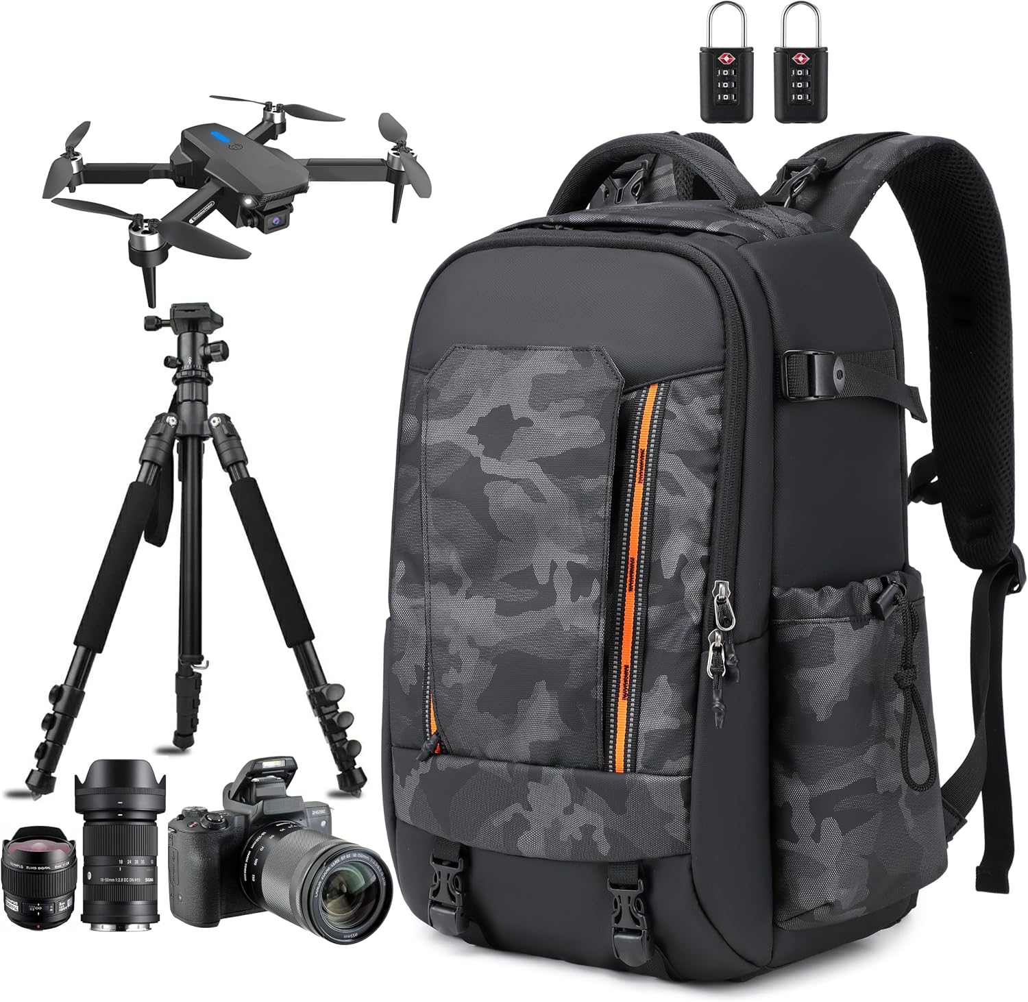 Camera backpack photographer Camera Backpack Waterproof Large for DSLR Cameras Backpacks for Photographers Camera Backpack for Women Men Outdoor Black