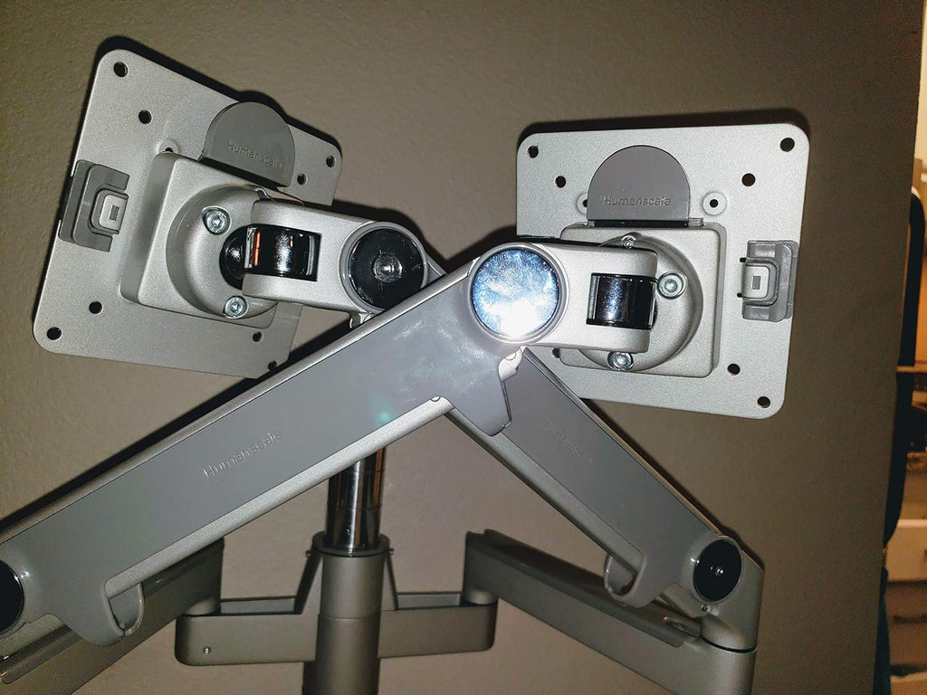 Humanscale M/Flex Dual-Monitor Mounting Arm with Dual Bolt/Clamp Mount (Model MF22S11D12)