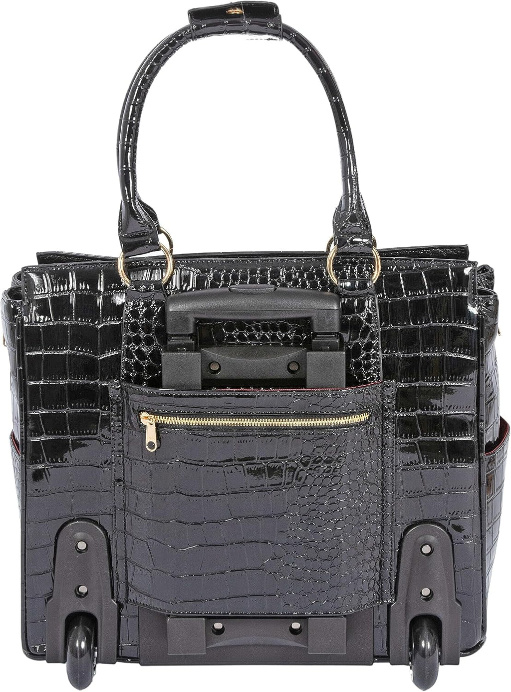 JKM & Company Rolling Laptop Bag for Women | Designer Wheeled Briefcase | Fits 13-17' Laptops | Office Travel Computer Case