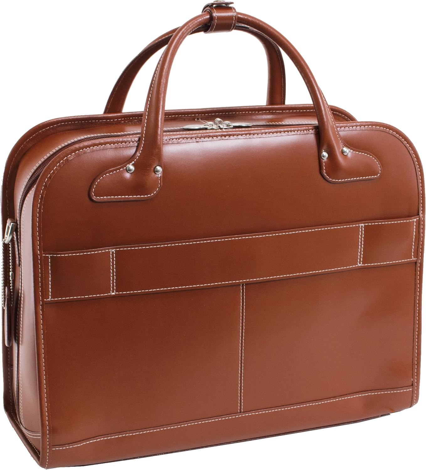 McKlein LAKEWOOD, 15' Leather Detachable -Wheeled Ladies' Laptop/Computer & Tablet Business Briefcase Bag/Women's Rolling Overnight Travel Bag, Removable trolley case