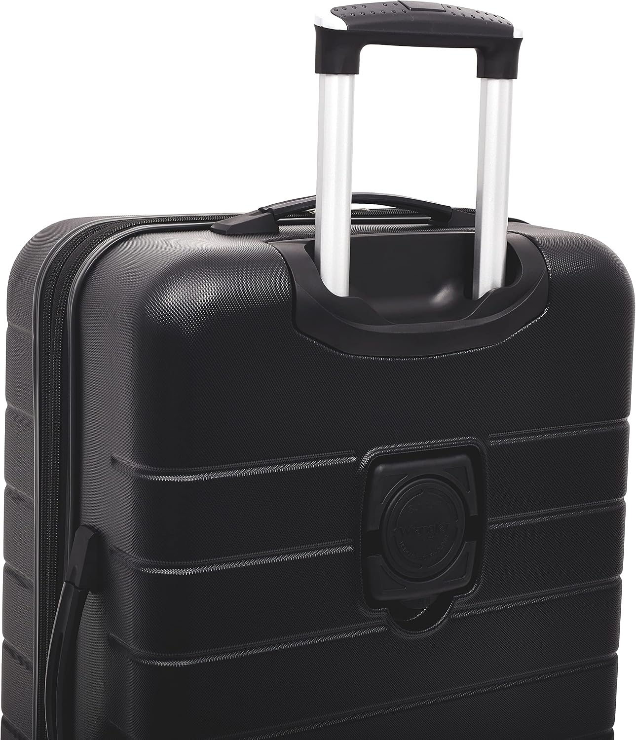 Wrangler Smart Spinner Hardside Luggage, 3 Piece Set, Black