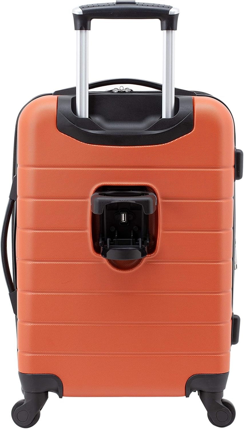 Wrangler Smart Spinner Hardside Luggage, 3 Piece Set, Burnt Orange