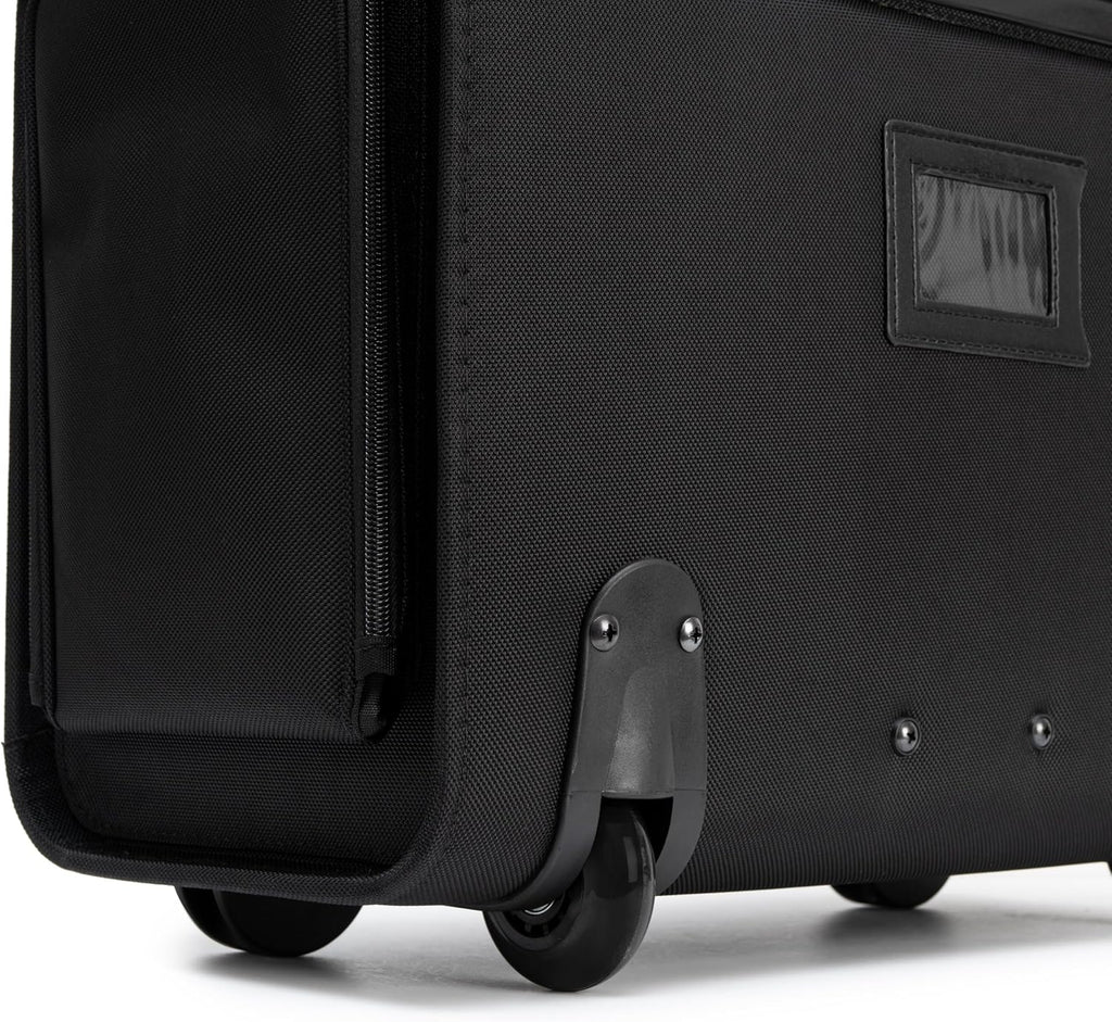 Alpine Swiss Rolling Briefcase Work Overnight Travel Bag Dual Locks Carry on Business Attache Case Black