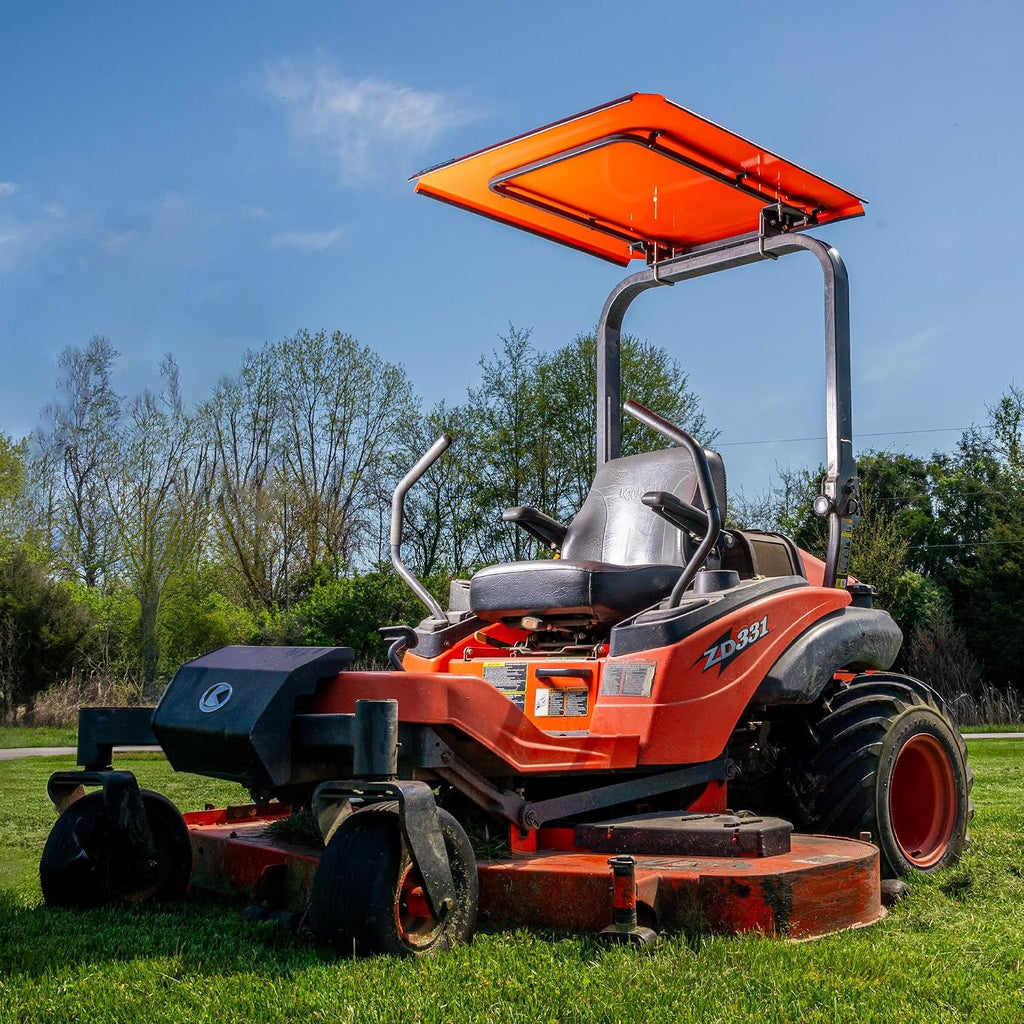 Universal Zero Turn Mower Canopy | ROPS 1.5'-3' | Robust Steel | Orange | Easy Install