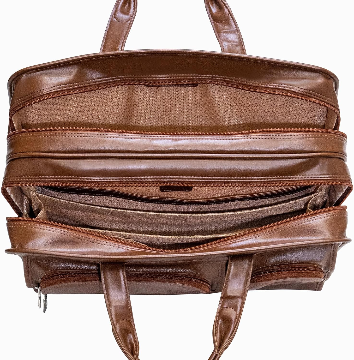 McKleinUSA CLINTON, 17' Leather Patented Detachable -Wheeled Laptop Briefcase