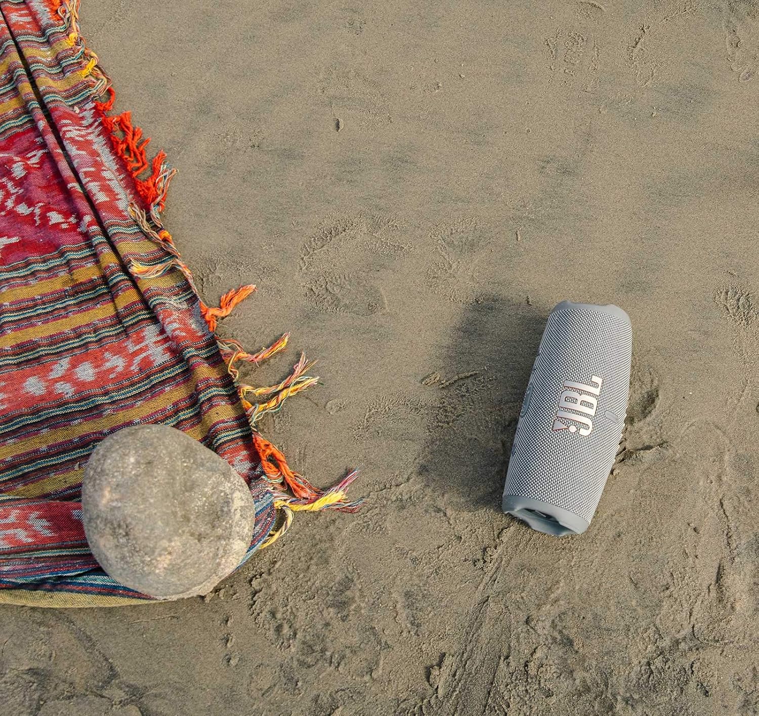 JBL CHARGE 5 - Portable Bluetooth Speaker - Gray (Renewed)
