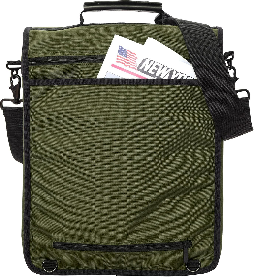 Manhattan Portage Commuter Laptop Bag Stylish Messenger Bag for Men & Women Durable Cordura Fits Up to 17' Laptop Ideal for Work College Travel (Olive)