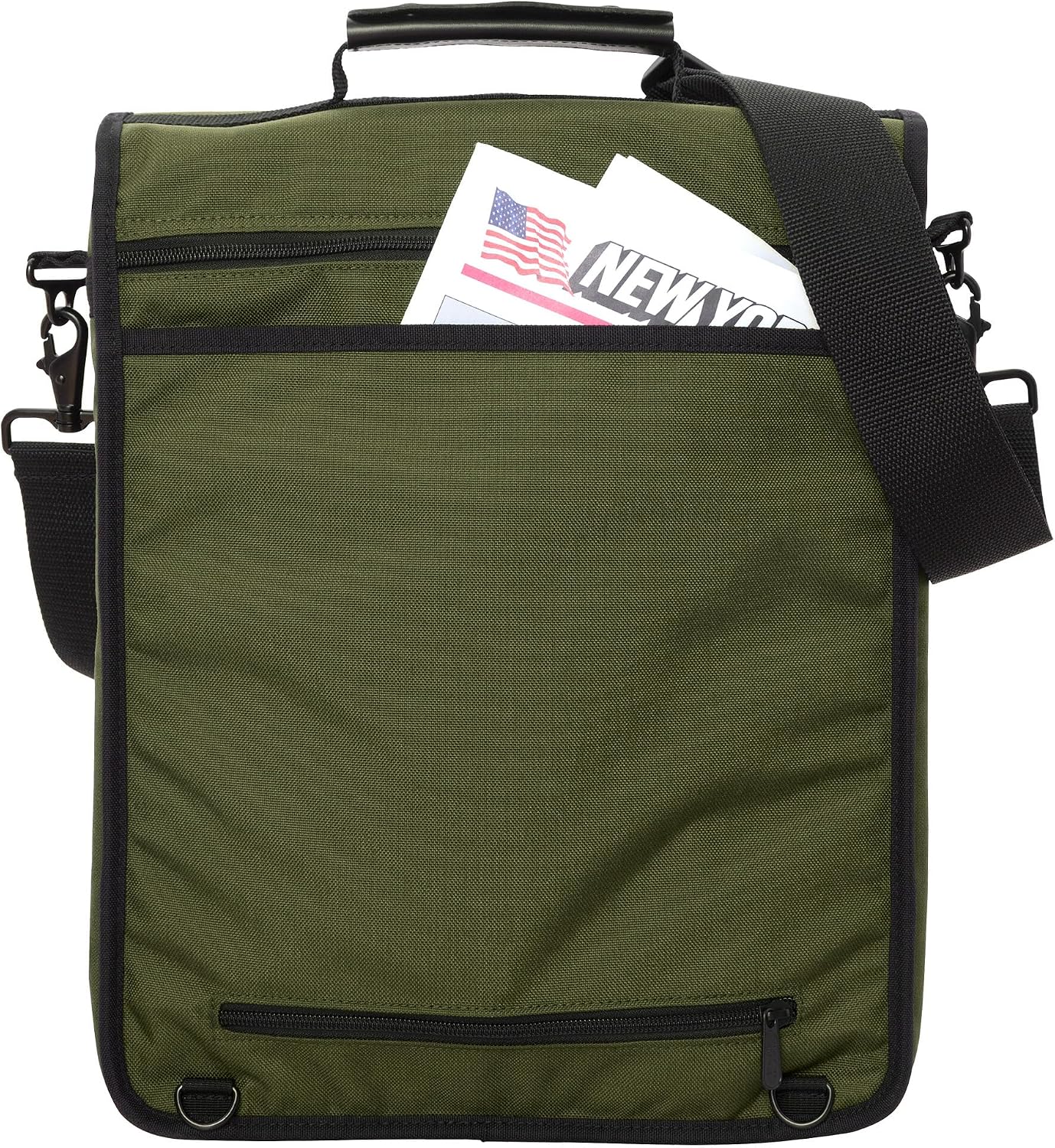 Manhattan Portage Commuter Laptop Bag Stylish Messenger Bag for Men & Women Durable Cordura Fits Up to 17' Laptop Ideal for Work College Travel (Olive)