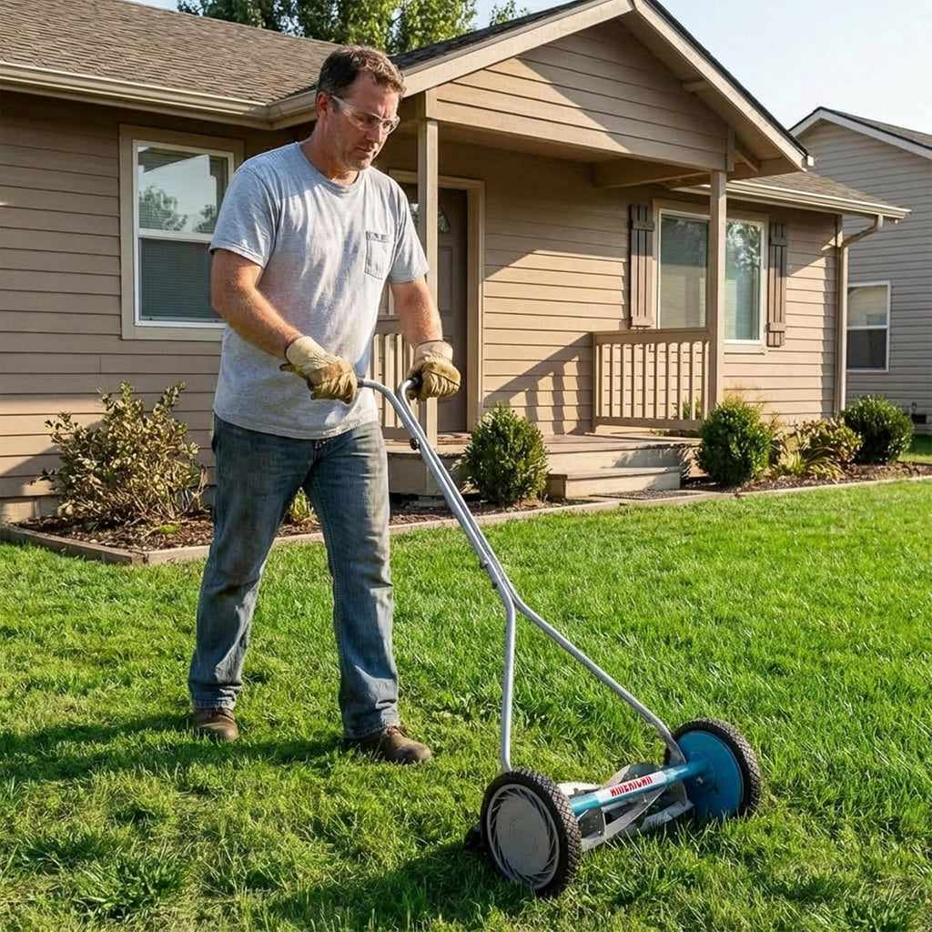 American Lawn Mower Company 2605-16 16-Inch 5-Blade Reel Push Lawn Mower, Includes Mower Cover