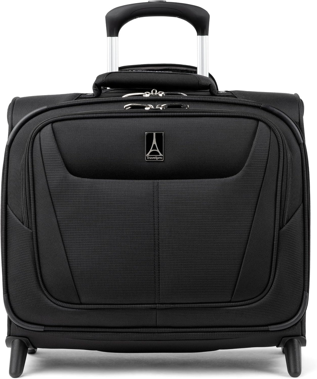 Travelpro Maxlite 5 Softside Lightweight Rolling Underseat Tote Upright 2 Wheel Bag, Men and Women, 14-Inch — Black