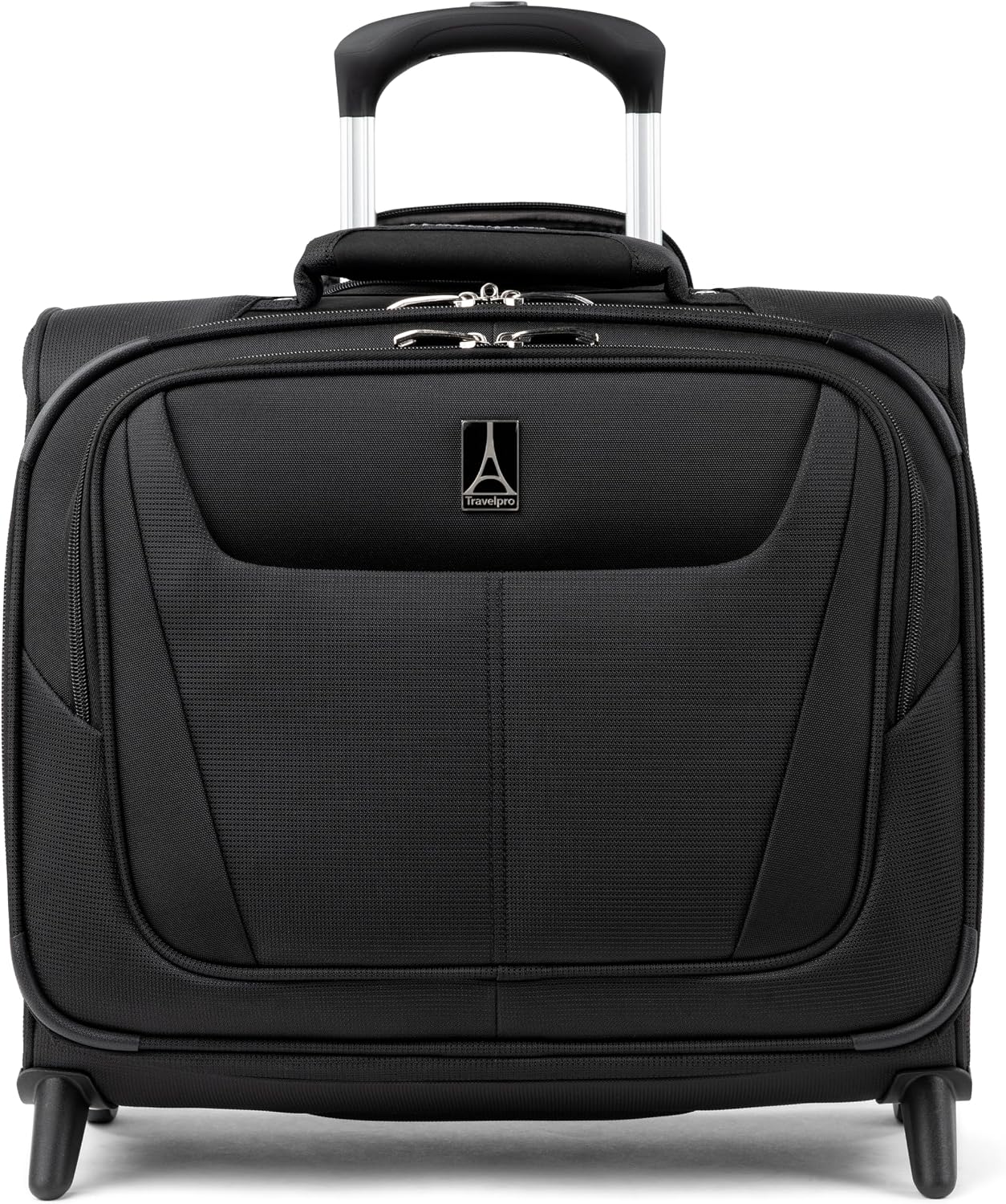 Travelpro Maxlite 5 Softside Lightweight Rolling Underseat Tote Upright 2 Wheel Bag, Men and Women, 14-Inch — Black