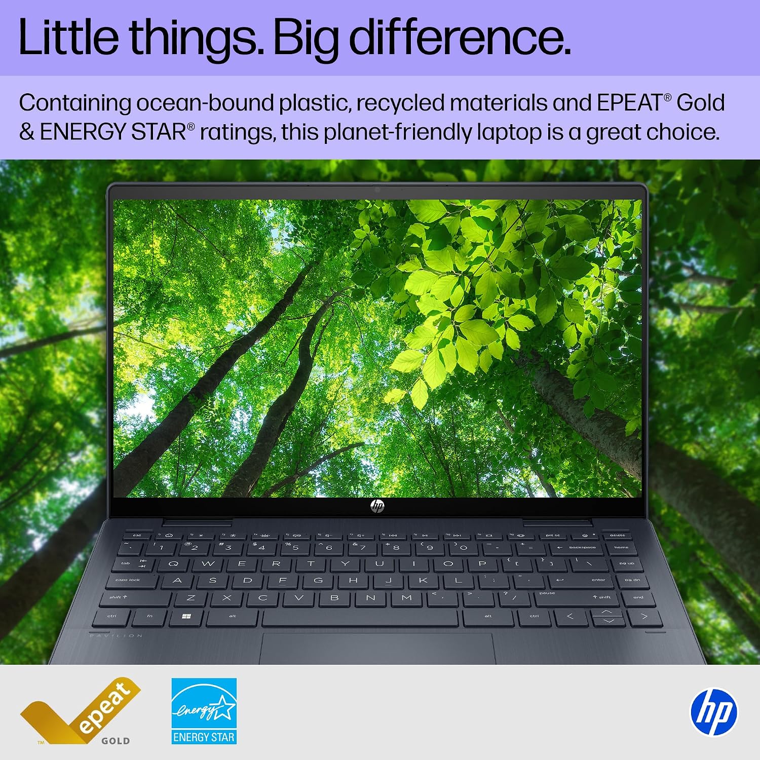 HP Pavilion x360 14 inch 2-in-1 Laptop PC, FHD Touchscreen Display, Intel Core 3 100U, 8 GB RAM, 256 GB SSD, Intel Graphics, Windows 11 Home, Space Blue, 14-ek2000nr