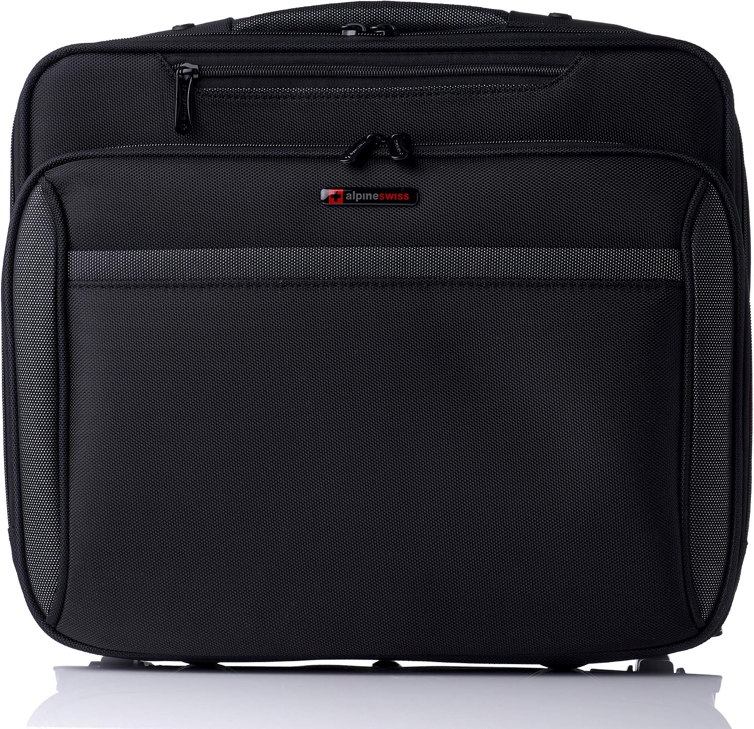 Alpine Swiss Rolling Laptop Briefcase Wheeled Overnight Carry on Bag Up to 15.6 Inches Notebook - Carries Legal Size Files