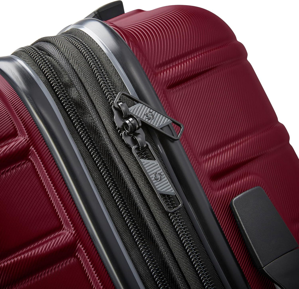 Samsonite Omni 2 Hardside Expandable Luggage with Spinner Wheels, 3-Piece Set (19/24/28), Natural Merlot