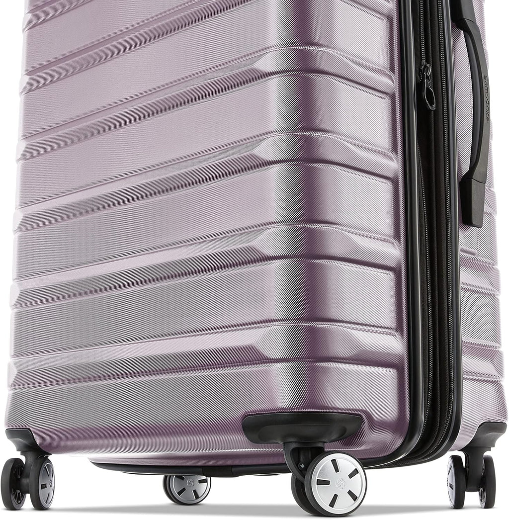 Samsonite Omni 2 Hardside 2 Piece Set - Includes Global Carry-On & Large Checked Suitcases - 360° Dual Spinner Wheels - Integrated TSA Lock & Expansion - Amazon Exclusive - ICY Lilac