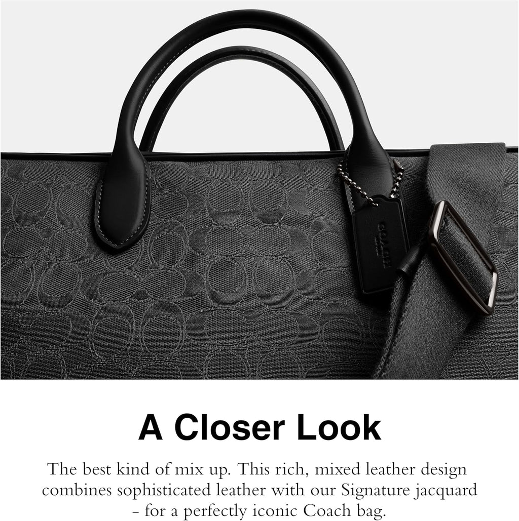 Coach Men's Theo Work Bag in Signature Jacquard