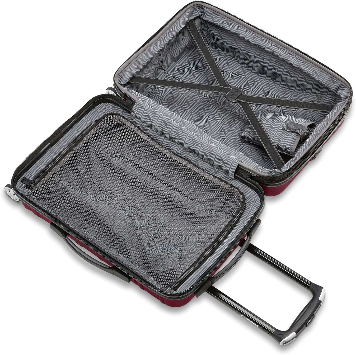 Samsonite Omni 2 Hardside Expandable Luggage with Spinner Wheels, 3-Piece Set (19/24/28), Natural Merlot
