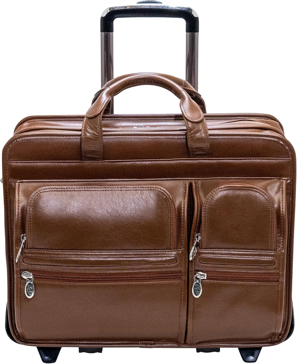 McKleinUSA CLINTON, 17' Leather Patented Detachable -Wheeled Laptop Briefcase