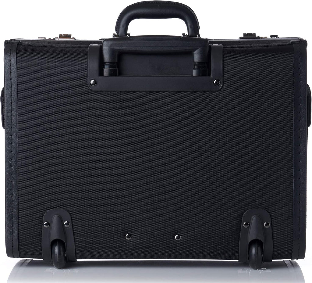 Alpine Swiss Rolling 17' Laptop Briefcase on Wheels Attache Lawyers Case Legal Size
