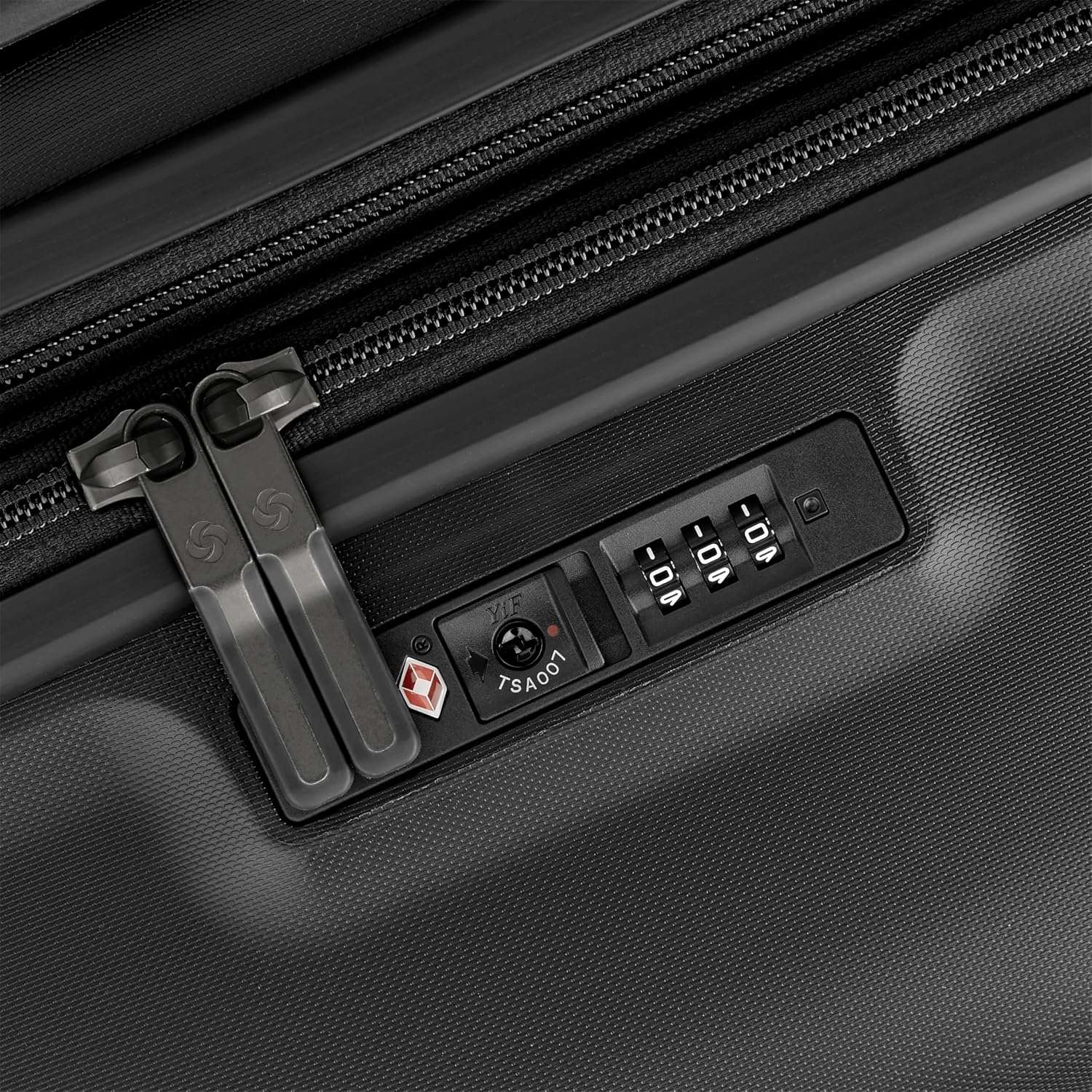 Samsonite Elevation Plus - Carry-On Hardside Luggage - Scratch Resistant Polypropylene Shell, RightHeight™ Adjustable Handle, Integrated AirTag Holder, TSA Lock, WetPak™ Compartment - Triple Black