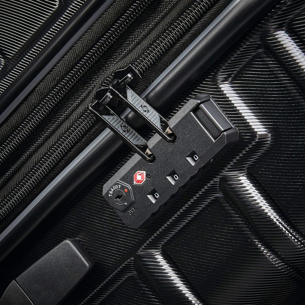 Samsonite Omni 2 Hardside Expandable Luggage with Spinner Wheels, PRO 2PC SET (CO/M), Midnight Black