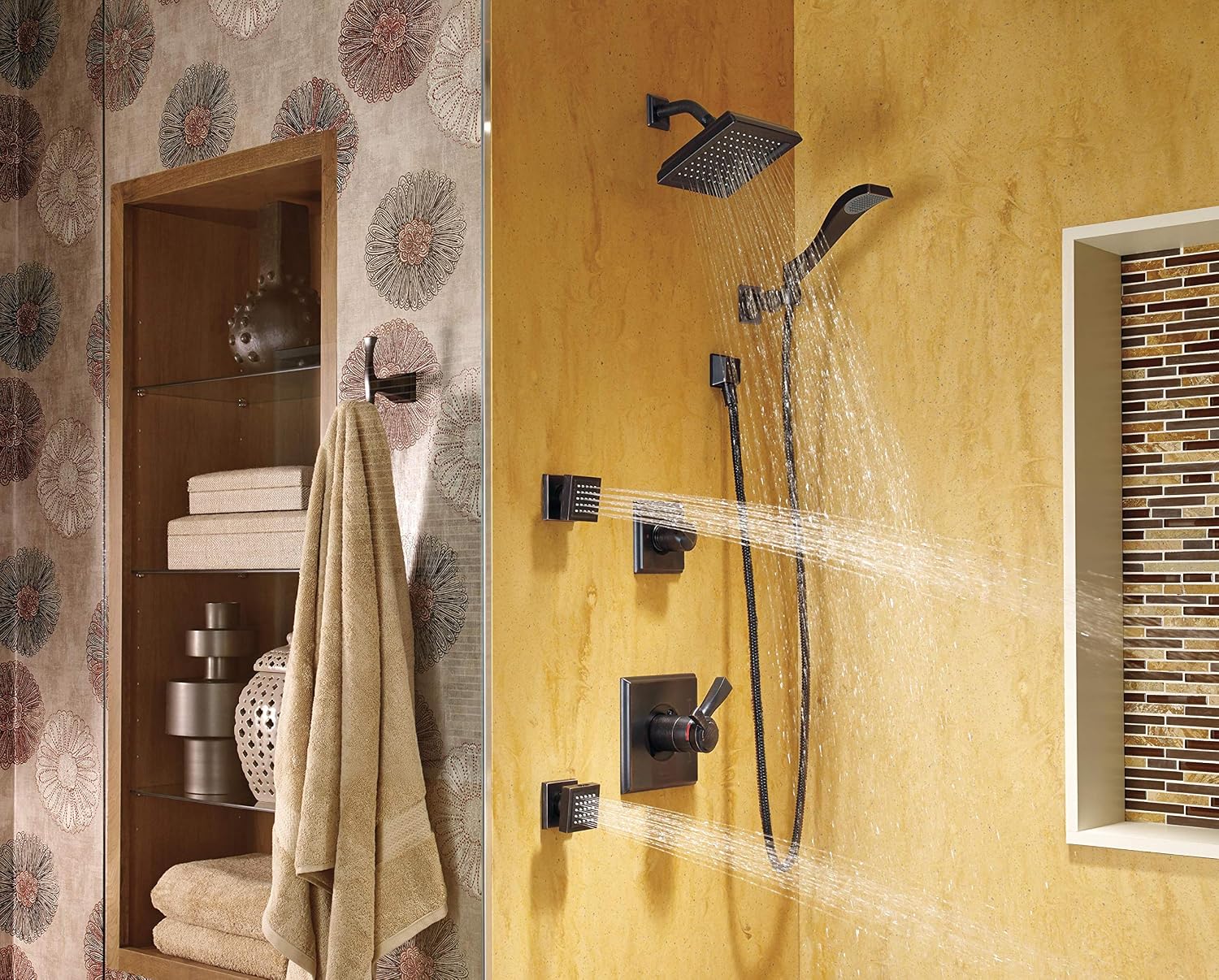 Delta Faucet Dryden 17 Series Dual-Function Shower Trim Kit with Single-Spray Touch-Clean Shower Head, Venetian Bronze, 2.0 GPM Water Flow, T17251-RB-WE (Valve Not Included)