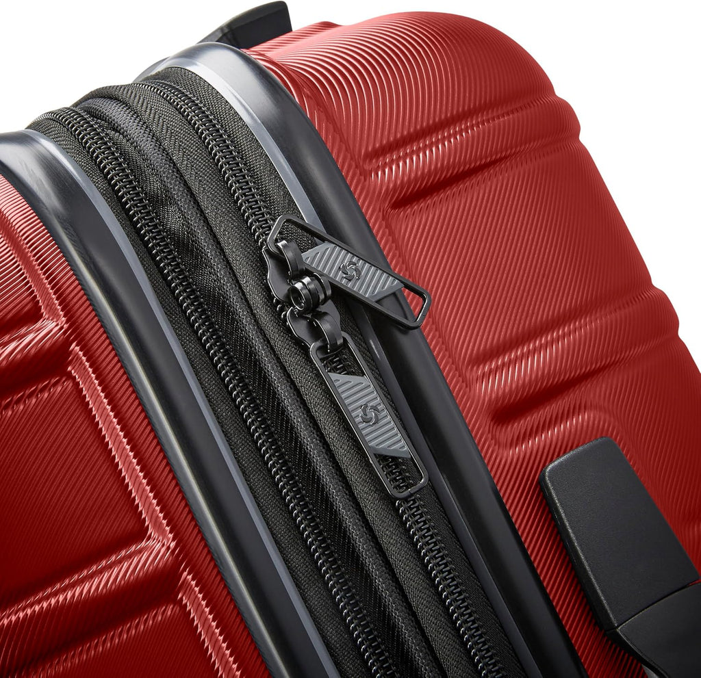 Samsonite Omni 2 Hardside Expandable Luggage with Spinner Wheels, 2-Piece Set (19/24), Arrow Red