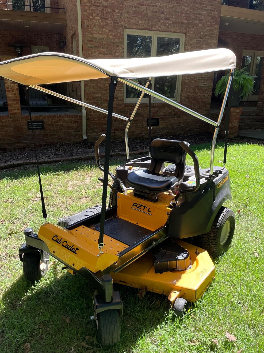 Extra Large Sun Shade Canopy for Zero Turn Lawn Mower - Compatible with John Deere, Kubota, Cub Cadet, Troy-Bilt & Others- Reduce Heat and Glare with this Umbrella Canopy for your Zero Turn Mower