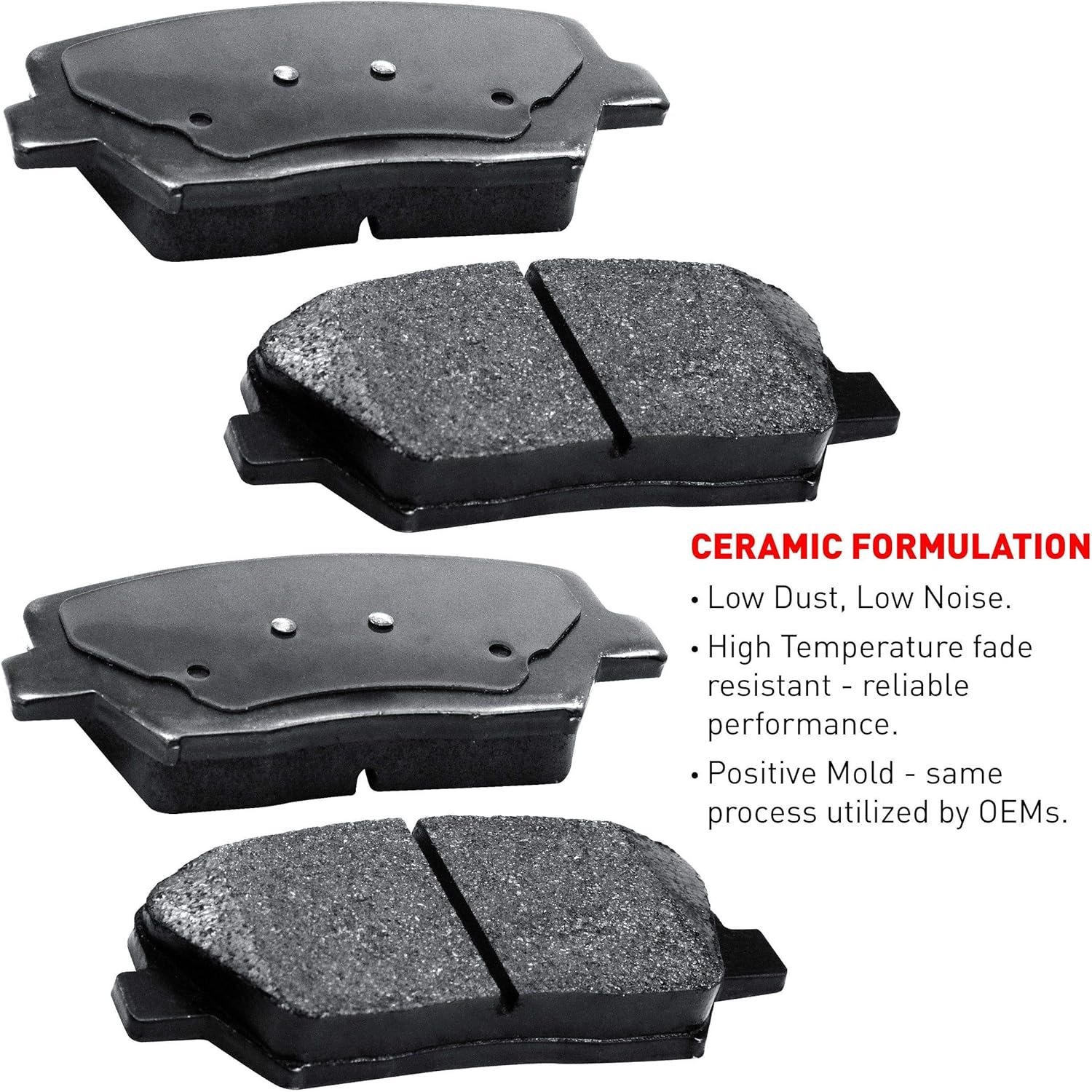 R1 Concepts Front and Rear Brake Kit Fits 2004-2006 Dodge Durango; 2002-2005 Dodge Ram 1500| Ceramic Brake Pads and Drilled Slotted Brake Rotors| 13.2' Front & 13.9' Rear