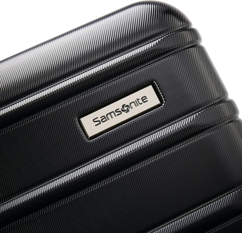 Samsonite Omni 2 Hardside Expandable Luggage with Spinner Wheels, PRO 2PC SET (CO/M), Midnight Black